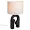 Hello Honey® 24" Abstract Sculptural Table Lamp with Drum Shade